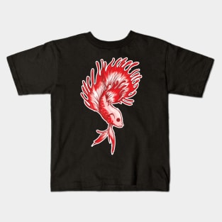 Crown Tail Siamese fighting fish Kids T-Shirt